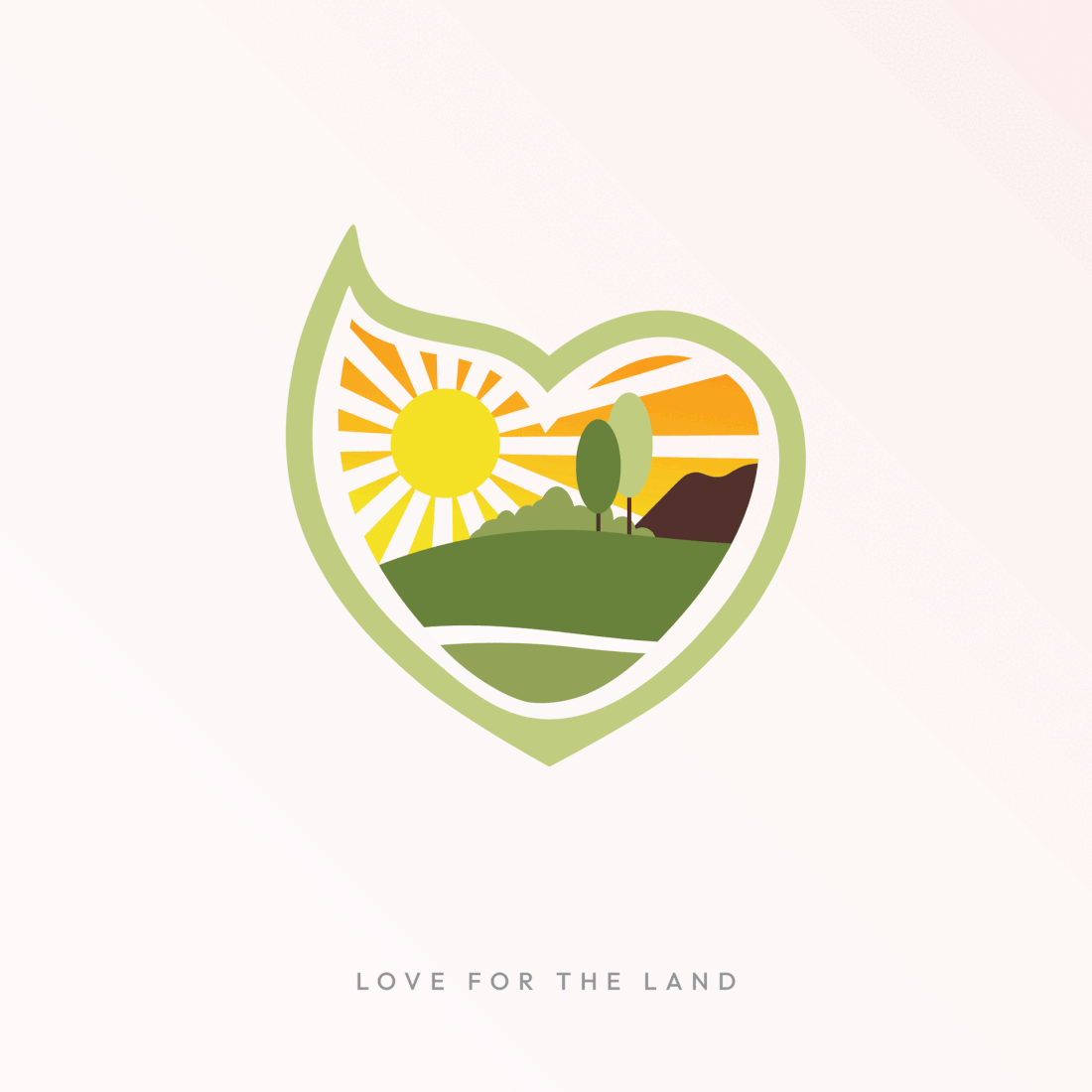 Animation of three slides showing heart icons, depicting a heart shape with nature motifs inside of shape, symbolizing a commitment to environment, people and coffee.