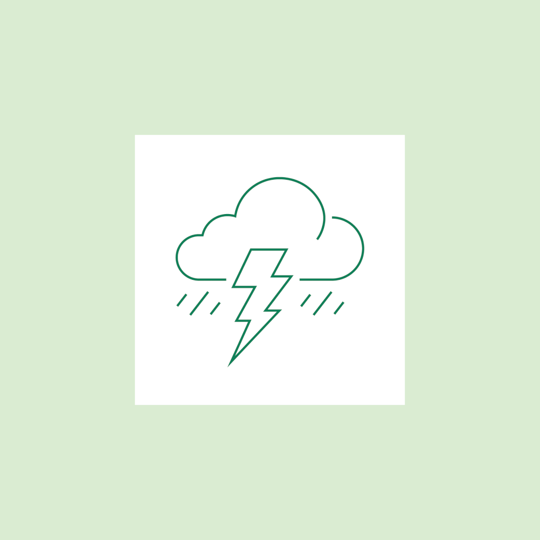 Animation showcasing minimalist line icons illustrating clouds with thunder, broken eye glasses, broken heart in the mind, and asking questions for Nushama.